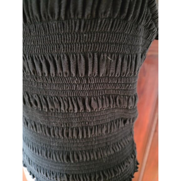 H&M Womens Smocked Tube Top Size L Black - Picture 2 of 4